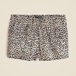 Like new J.Crew Cotton voile beach short in leopard print